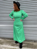 1970s Kemit Green Occasion Maxi Dress. UK 10-12.