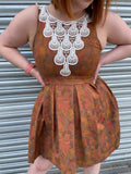 1990s Birds of Paradise Mini Dress. UK 10.