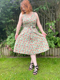 1990s Palms & Pyramids Wrap Dress. UK 10-14.