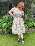 1990s Palms & Pyramids Wrap Dress. UK 10-14.