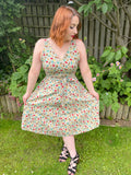 1990s Palms & Pyramids Wrap Dress. UK 10-14.