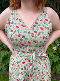 1990s Palms & Pyramids Wrap Dress. UK 10-14.