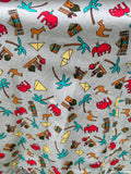 1990s Palms & Pyramids Wrap Dress. UK 10-14.