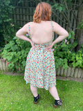 1990s Palms & Pyramids Wrap Dress. UK 10-14.