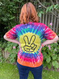 1990s The Fam Jam Peace Tie Dye Tee. UK 8-14.