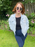 1980s Lightwash Denim Jacket. UK 10-14.