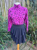 1980s Magenta Buttons C&A Dress. UK 6-8.