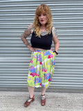 1980s Neon Roaring 20s Express Skirt. UK 10-12.