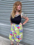 1980s Neon Roaring 20s Express Skirt. UK 10-12.