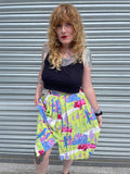 1980s Neon Roaring 20s Express Skirt. UK 10-12.