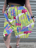 1980s Neon Roaring 20s Express Skirt. UK 10-12.