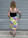 1980s Neon Roaring 20s Express Skirt. UK 10-12.