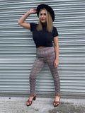 Checked Stretch Highwaist Trousers. UK 12.