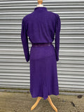 1970s Violet Woven Shift Dress. UK 8-10.
