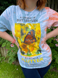 1990s Butterflies National Geographic Tie Dye Tee. UK 10-16.