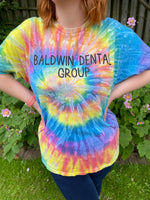 1990s Baldwin Dental Group Tie Dye Tee. UK 10-18.