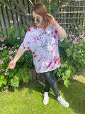 1990s Extended Day Tie Dye Tee. UK 16-22.