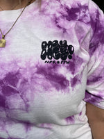 1990s Hey Hey Purple Tie Dye Tee. Large.