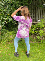 1990s Hey Hey Purple Tie Dye Tee. Large.