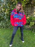 1980s Red Geometric Ski Jacket. UK 12-18