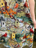 Beautiful Birds Mini Dress. UK 12-16.