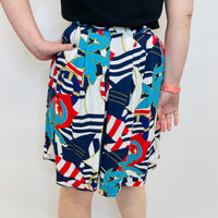 1980s Yessica C&A Ships Ahoy Funky Culottes. UK 8.
