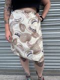 1980s Sun Hat Pencil Skirt. UK 12-14