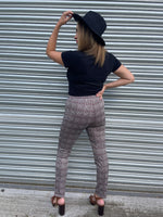 Checked Stretch Highwaist Trousers. UK 12.